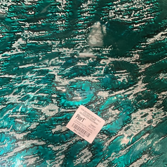 PIER 1 green glass with silver back decoration bowl!NWT - Picture 5 of 6